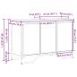 Preview: Waschbeckenschrank Schwarzes Eichenholz 91x35x60 cm Holzwerkstoff