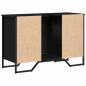 Preview: Waschbeckenschrank Schwarzes Eichenholz 91x35x60 cm Holzwerkstoff