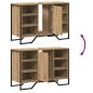 Preview: Waschbecken Schrank Artisan Eiche 91x35x60 cm Holzwerkstoff