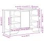 Preview: Waschbecken Schrank Schwarz Eiche 91x35x60 cm Holzwerkstoff