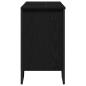 Preview: Waschbecken Schrank Schwarz Eiche 91x35x60 cm Holzwerkstoff