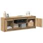 Preview: TV-Schrank mit LED Artisan Eiche 139,5x34x50 cm Holzwerkstoff