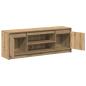 Preview: TV-Schrank mit LED Artisan Eiche 139,5x34x50 cm Holzwerkstoff