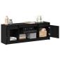 Preview: TV Schrank mit LED Schwarz Eiche 139,5x34x50 cm Holzwerkstoff