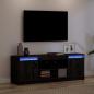 Preview: TV Schrank mit LED Schwarz Eiche 139,5x34x50 cm Holzwerkstoff