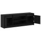 Preview: TV Schrank mit LED Schwarz Eiche 139,5x34x50 cm Holzwerkstoff