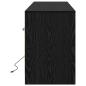 Preview: TV Schrank mit LED Schwarz Eiche 139,5x34x50 cm Holzwerkstoff
