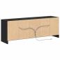 Preview: TV Schrank mit LED Schwarz Eiche 139,5x34x50 cm Holzwerkstoff