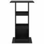 Preview: Bar Tisch mit Stauraum Schwarz Eiche 60x60x102 cm Holzwerkstoff