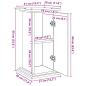 Preview: Displayständer mit Stauraum Schwarz Eiche 31x30x60 cm Ingenieure Holz