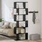Preview: ARDEBO.de - Bücherregal Schwarz Eiche 70x24x193.5 cm Ingenieure Holz