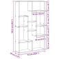 Preview: Bücherregal Artisan Oak 72x20x120 cm Holzwerkstoff