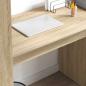 Preview: Schreibtisch mit Stauraum Sonoma Eiche 113x54x120 cm Spanplatte
