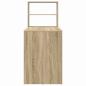 Preview: Schreibtisch mit Stauraum Sonoma Eiche 113x54x120 cm Spanplatte