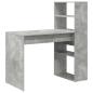 Preview: Schreibtisch mit Stauraum Beton Grau 113x54x120 cm Holzwerkstoff