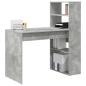 Preview: Schreibtisch mit Stauraum Beton Grau 113x54x120 cm Holzwerkstoff