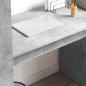 Preview: Schreibtisch mit Stauraum Beton Grau 113x54x120 cm Holzwerkstoff