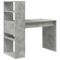 Preview: Schreibtisch mit Stauraum Beton Grau 113x54x120 cm Holzwerkstoff