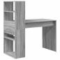 Preview: Schreibtisch mit Stauraum Grauer Sonoma 113x54x120 cm Holzwerkstoff