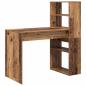 Preview: Schreibtisch mit Stauraum Alter Holz 113x54x120 cm Spanplatte