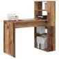 Preview: Schreibtisch mit Stauraum Alter Holz 113x54x120 cm Spanplatte