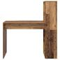 Preview: Schreibtisch mit Stauraum Alter Holz 113x54x120 cm Spanplatte