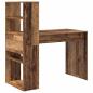 Preview: Schreibtisch mit Stauraum Alter Holz 113x54x120 cm Spanplatte
