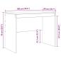 Preview: Schreibtisch Geräucherte Eiche Spanplatte 100 x 50 x 76 cm