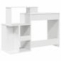 Preview: Schreibtisch mit Stauraum Weiß 120.5x44x88.5 cm Holzwerkstoff