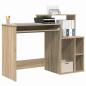 Preview: Schreibtisch mit Stauraum Sonoma Eiche 120,5x44x88,5 cm Werkstoff