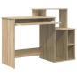 Preview: Schreibtisch mit Stauraum Sonoma Eiche 120,5x44x88,5 cm Werkstoff
