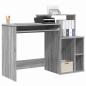 Preview: Schreibtisch mit Stauraum Grau Sonoma 120,5x44x88,5 cm Spanplatte