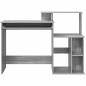 Preview: Schreibtisch mit Stauraum Grau Sonoma 120,5x44x88,5 cm Spanplatte