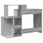 Preview: Schreibtisch mit Stauraum Grau Sonoma 120,5x44x88,5 cm Spanplatte
