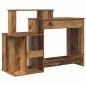 Preview: Schreibtisch mit Stauraum Alter Holz 120,5x44x88,5 cm Holzwerkstoff