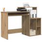 Preview: Schreibtisch mit Stauraum Kunsthandwerker Eiche 120,5 x 44 x 88,5 cm Holzwerkstoff