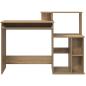 Preview: Schreibtisch mit Stauraum Kunsthandwerker Eiche 120,5 x 44 x 88,5 cm Holzwerkstoff