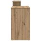 Preview: Schreibtisch mit Stauraum Kunsthandwerker Eiche 120,5 x 44 x 88,5 cm Holzwerkstoff