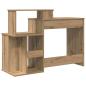 Preview: Schreibtisch mit Stauraum Kunsthandwerker Eiche 120,5 x 44 x 88,5 cm Holzwerkstoff