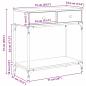 Preview: Konsolentisch Eiche 75x34.5x75 cm Holzwerkstoff