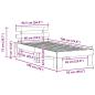 Preview: Bettrahmen mit Kopfteil 90x190 cm Massivholz Kiefer