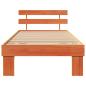 Preview: Bettgestell mit Kopfteil Wachsbrown 75x190 cm Massivholz Kiefer