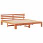 Preview: Kiefer Bettgestell Wachsbraun Massivholz 200 x 200 cm