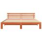 Preview: Kiefer Bettgestell Wachsbraun Massivholz 200 x 200 cm