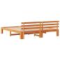 Preview: Kiefer Bettgestell Wachsbraun Massivholz 200 x 200 cm