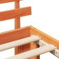 Preview: Kiefer Bettgestell Wachsbraun Massivholz 200 x 200 cm