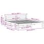 Preview: Kiefer Bettgestell Wachsbraun Massivholz 200 x 200 cm
