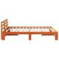 Preview: Kiefer Bettgestell Wachsbrown Massivholz 150 x 200 cm Bettgestell