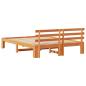 Preview: Kiefer Bettgestell Wachsbrown Massivholz 150 x 200 cm Bettgestell