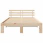 Preview: Kiefernholz Bettgestell Natürliches Holz Massivholz 140 x 190 cm